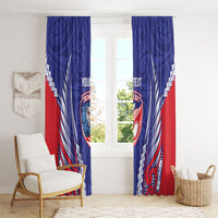 Tasman Bay 2026 Rugby Custom Window Curtain NZ Maori Silver Fern