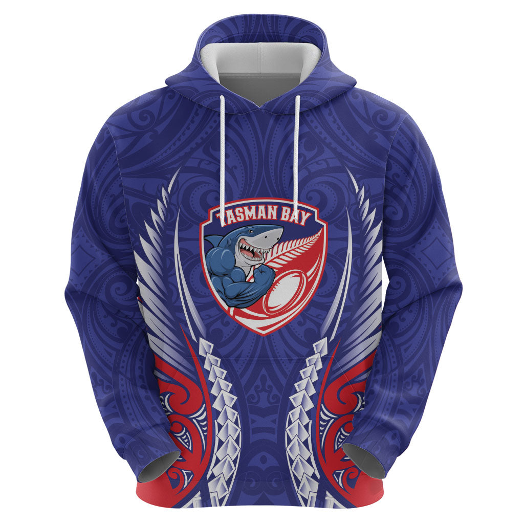 Tasman Bay 2026 Rugby Custom Zip Hoodie NZ Maori Silver Fern