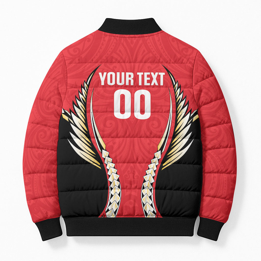 Waikato 2026 Rugby Custom Bomber Puffer Jacket NZ Maori Silver Fern