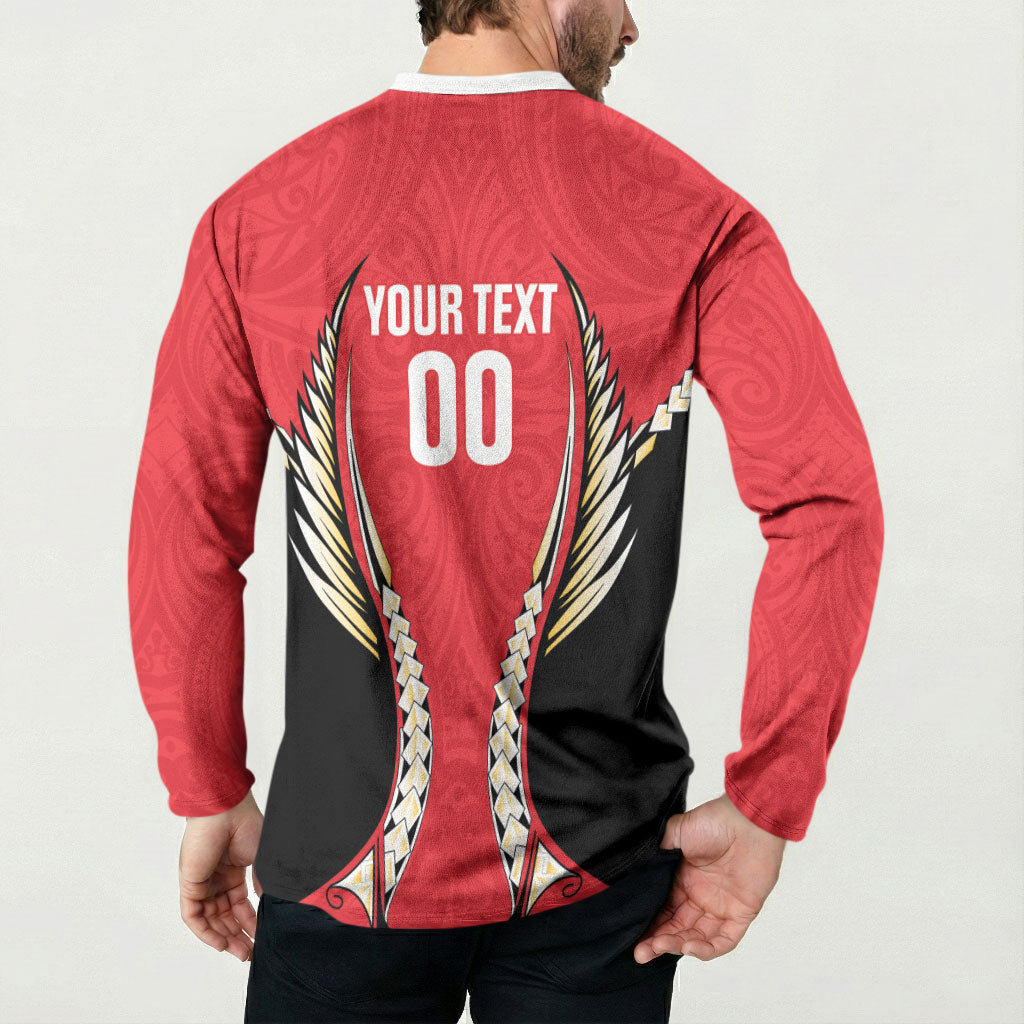 Waikato 2026 Rugby Custom Button Sweatshirt NZ Maori Silver Fern