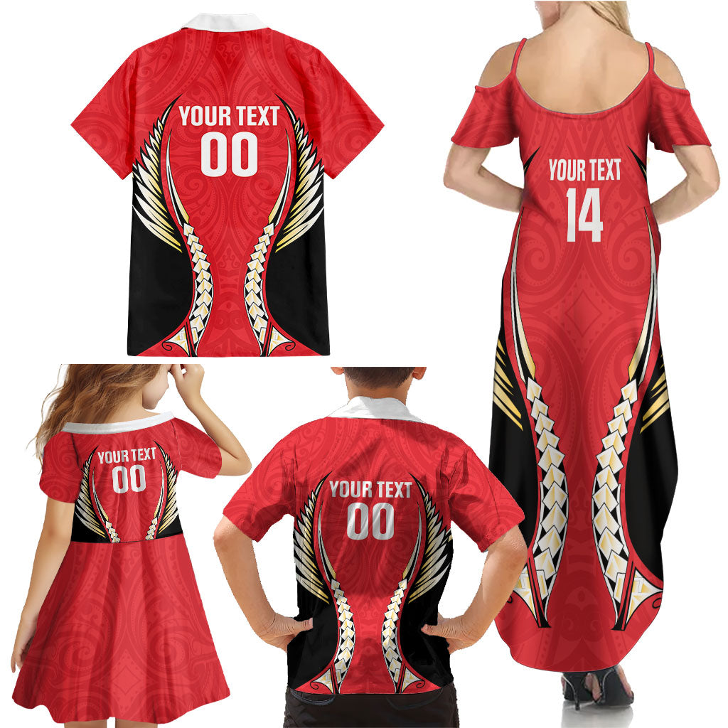 Waikato 2026 Rugby Custom Family Matching Summer Maxi Dress and Hawaiian Shirt NZ Maori Silver Fern LT14 - Polynesian Pride