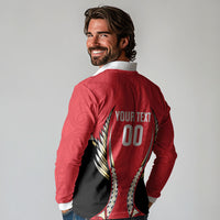 Waikato 2026 Rugby Custom Long Sleeve Polo Shirt NZ Maori Silver Fern LT14 - Polynesian Pride