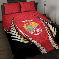 Waikato 2026 Rugby Custom Quilt Bed Set NZ Maori Silver Fern