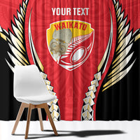 Waikato 2026 Rugby Custom Window Curtain NZ Maori Silver Fern