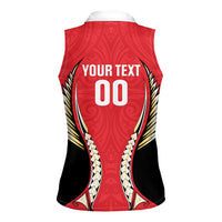 Waikato 2026 Rugby Custom Women Sleeveless Polo Shirt NZ Maori Silver Fern LT14 - Polynesian Pride
