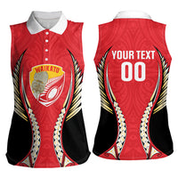 Waikato 2026 Rugby Custom Women Sleeveless Polo Shirt NZ Maori Silver Fern LT14 - Polynesian Pride