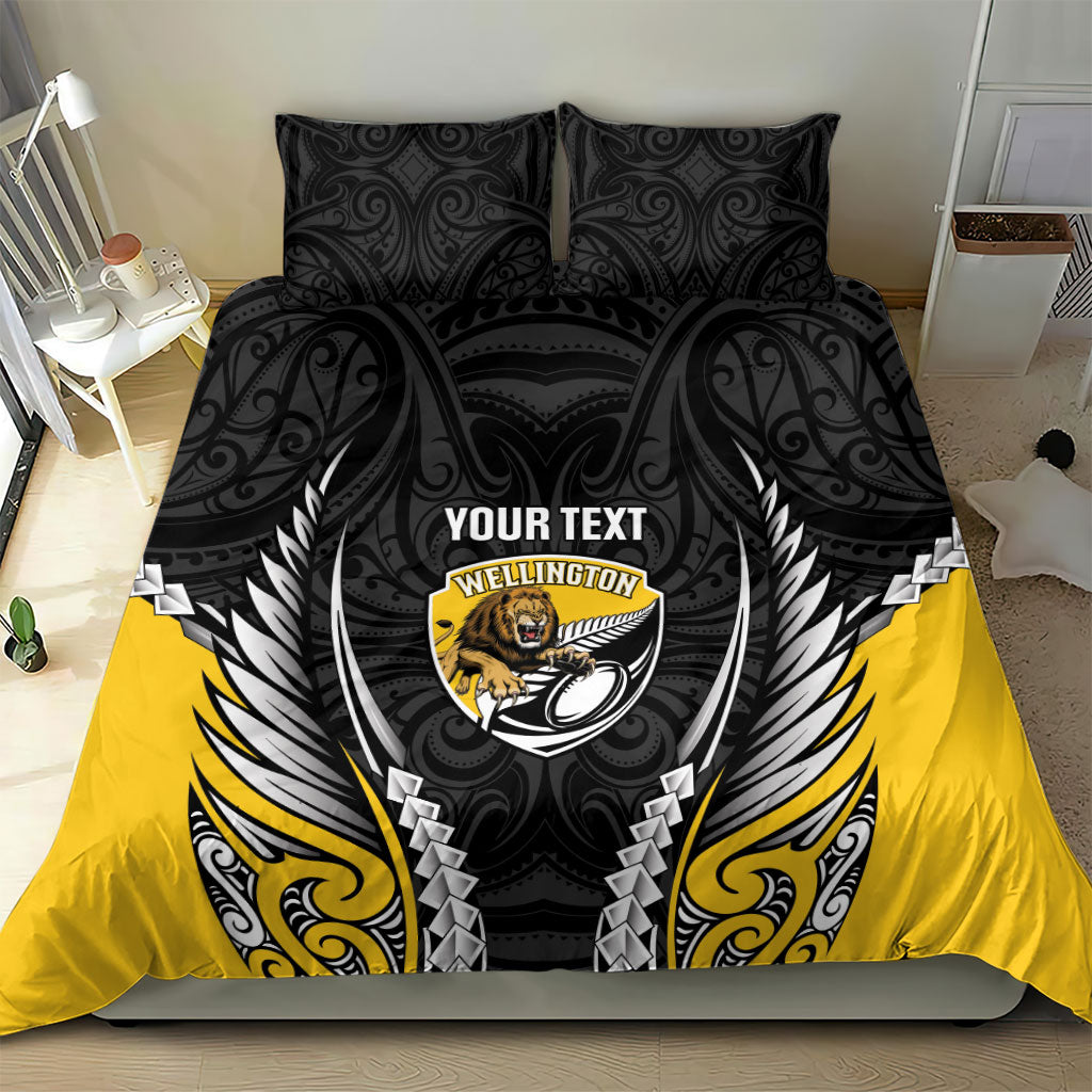 Wellington 2026 Rugby Custom Bedding Set NZ Maori Silver Fern