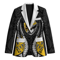 Wellington 2026 Rugby Custom Blazer NZ Maori Silver Fern LT14 Unisex Black - Polynesian Pride
