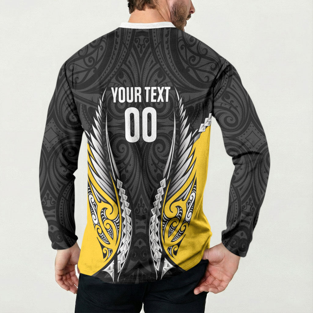 Wellington 2026 Rugby Custom Button Sweatshirt NZ Maori Silver Fern