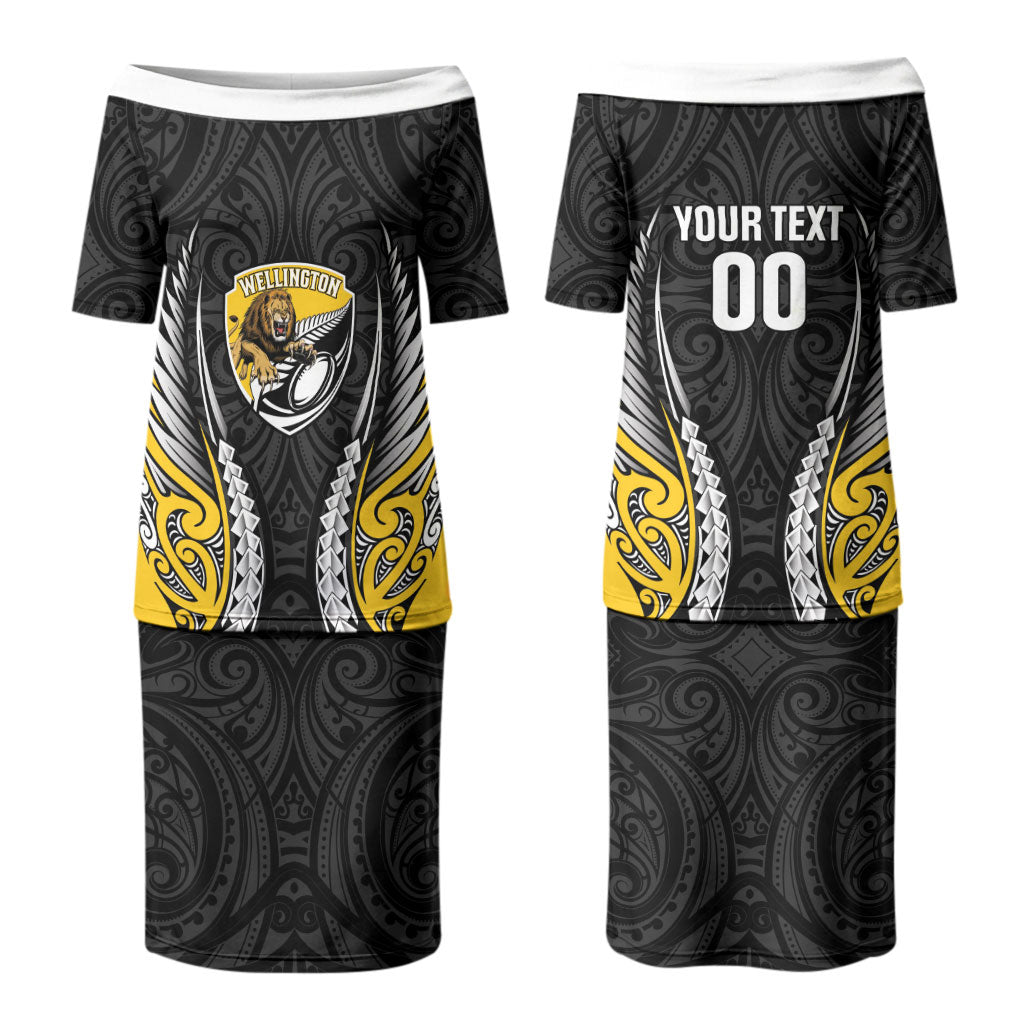 Wellington 2026 Rugby Custom Couples Matching Puletasi and Hawaiian Shirt NZ Maori Silver Fern LT14 - Polynesian Pride
