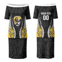 Wellington 2026 Rugby Custom Couples Matching Puletasi and Hawaiian Shirt NZ Maori Silver Fern LT14 - Polynesian Pride