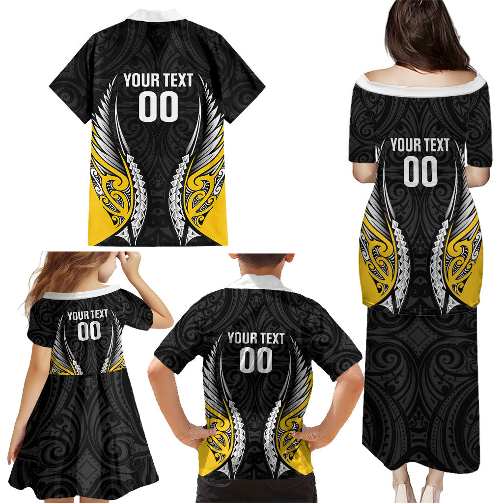 Wellington 2026 Rugby Custom Family Matching Puletasi and Hawaiian Shirt NZ Maori Silver Fern LT14 - Polynesian Pride
