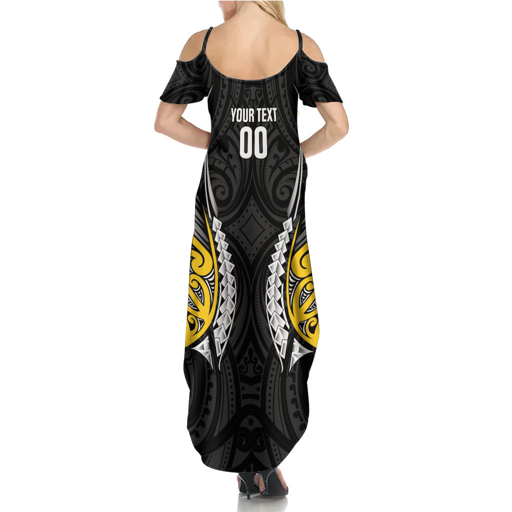 Wellington 2026 Rugby Custom Family Matching Summer Maxi Dress and Hawaiian Shirt NZ Maori Silver Fern LT14 - Polynesian Pride