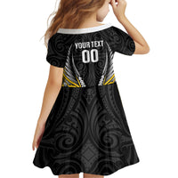 Wellington 2026 Rugby Custom Kid Short Sleeve Dress NZ Maori Silver Fern