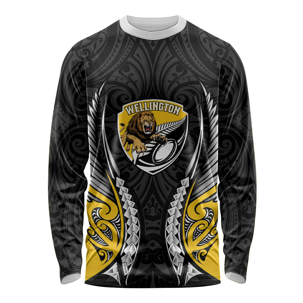 Wellington 2026 Rugby Custom Long Sleeve Shirt NZ Maori Silver Fern