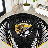 Wellington 2026 Rugby Custom Round Carpet NZ Maori Silver Fern