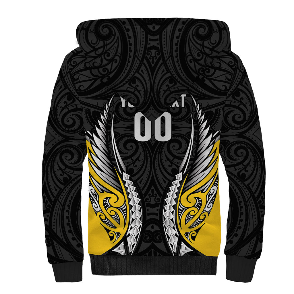Wellington 2026 Rugby Custom Sherpa Hoodie NZ Maori Silver Fern