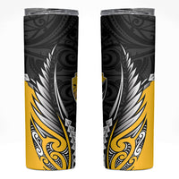 Wellington 2026 Rugby Custom Skinny Tumbler NZ Maori Silver Fern