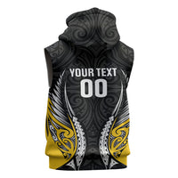 Wellington 2026 Rugby Custom Sleeveless Zip Hoodie NZ Maori Silver Fern