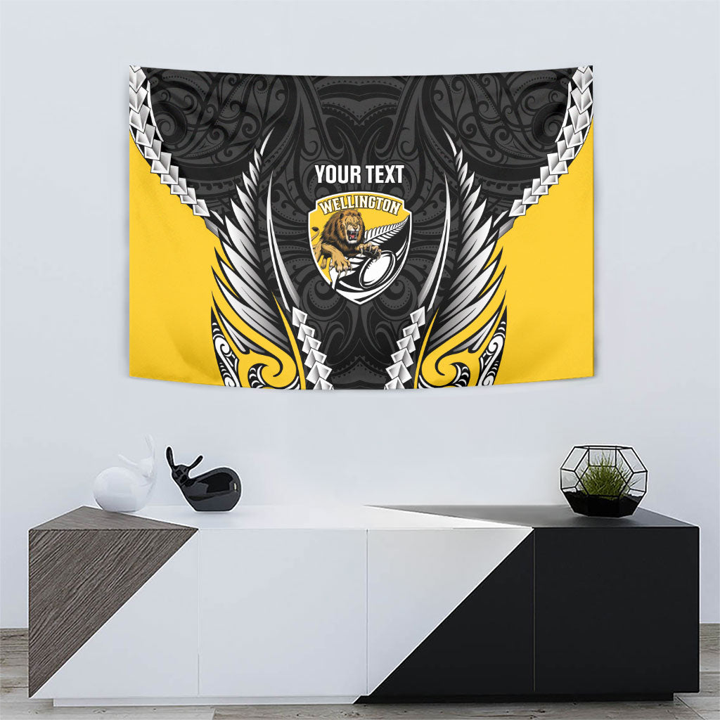 Wellington 2026 Rugby Custom Tapestry NZ Maori Silver Fern