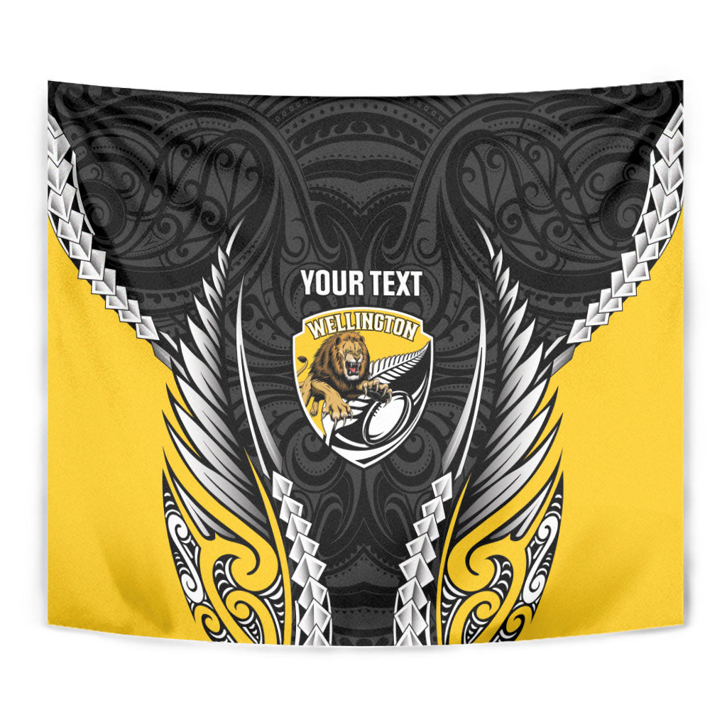 Wellington 2026 Rugby Custom Tapestry NZ Maori Silver Fern