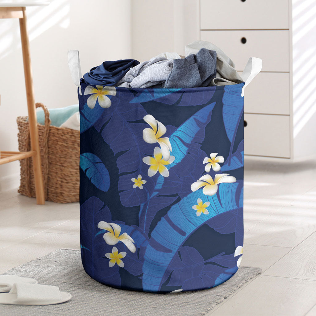 Teal Purple Banana Leaf Hawaii Laundry Basket Lau Maia Plumeria Tropical Summer Vibes LT14 Teal Purple - Polynesian Pride