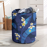 Teal Purple Banana Leaf Hawaii Laundry Basket Lau Maia Plumeria Tropical Summer Vibes LT14 Teal Purple - Polynesian Pride