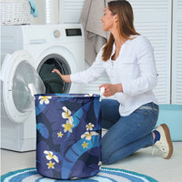 Teal Purple Banana Leaf Hawaii Laundry Basket Lau Maia Plumeria Tropical Summer Vibes LT14 - Polynesian Pride