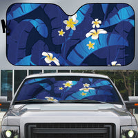 Teal Purple Banana Leaf Hawaii Auto Sun Shade Lau Maia Plumeria Tropical Summer Vibes LT14 Teal Purple - Polynesian Pride