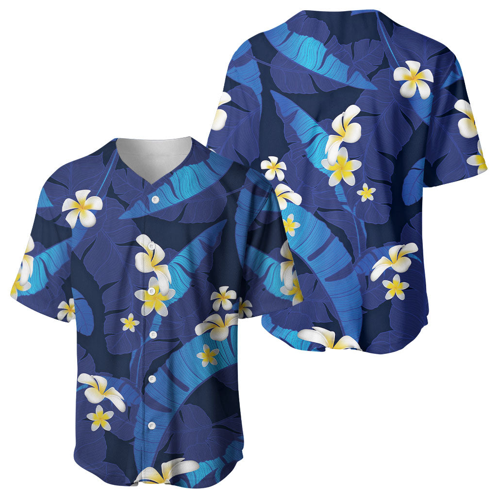Teal Purple Banana Leaf Hawaii Baseball Jersey Lau Maia Plumeria Tropical Summer Vibes LT14 - Polynesian Pride