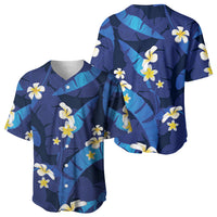 Teal Purple Banana Leaf Hawaii Baseball Jersey Lau Maia Plumeria Tropical Summer Vibes LT14 - Polynesian Pride