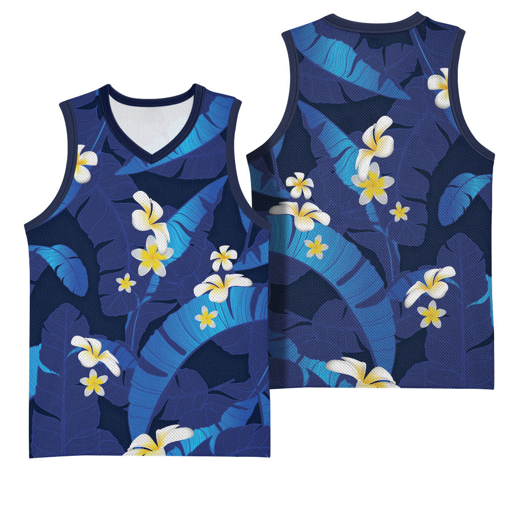 Teal Purple Banana Leaf Hawaii Basketball Jersey Lau Maia Plumeria Tropical Summer Vibes LT14 - Polynesian Pride