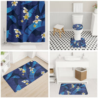 Teal Purple Banana Leaf Hawaii Bathroom Set Lau Maia Plumeria Tropical Summer Vibes LT14 - Polynesian Pride
