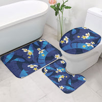Teal Purple Banana Leaf Hawaii Bathroom Set Lau Maia Plumeria Tropical Summer Vibes LT14 - Polynesian Pride