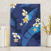 Teal Purple Banana Leaf Hawaii Canvas Wall Art Lau Maia Plumeria Tropical Summer Vibes LT14 Without Frame Teal Purple - Polynesian Pride