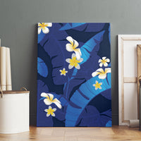 Teal Purple Banana Leaf Hawaii Canvas Wall Art Lau Maia Plumeria Tropical Summer Vibes LT14 - Polynesian Pride