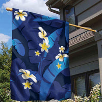 Teal Purple Banana Leaf Hawaii Garden Flag Lau Maia Plumeria Tropical Summer Vibes LT14 - Polynesian Pride