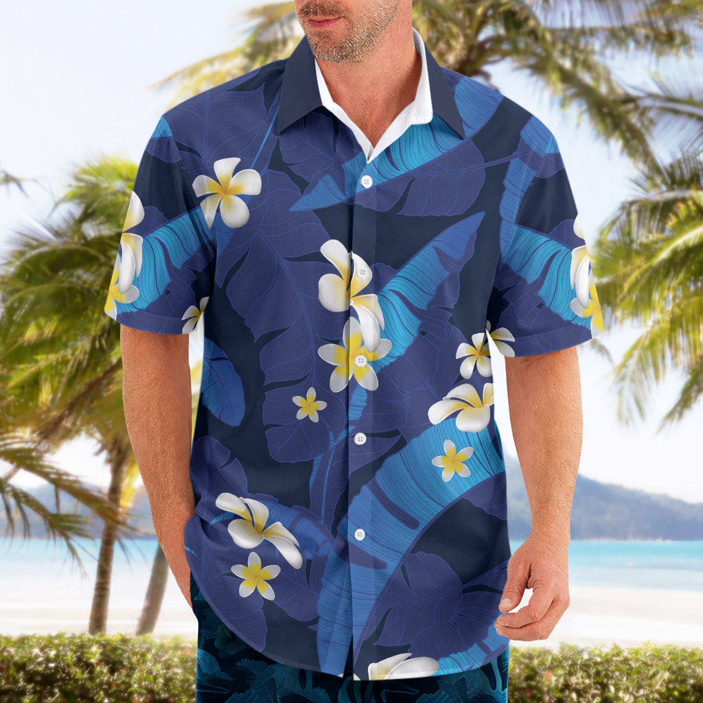 Teal Purple Banana Leaf Hawaii Hawaiian Shirt Lau Maia Plumeria Tropical Summer Vibes LT14 - Polynesian Pride