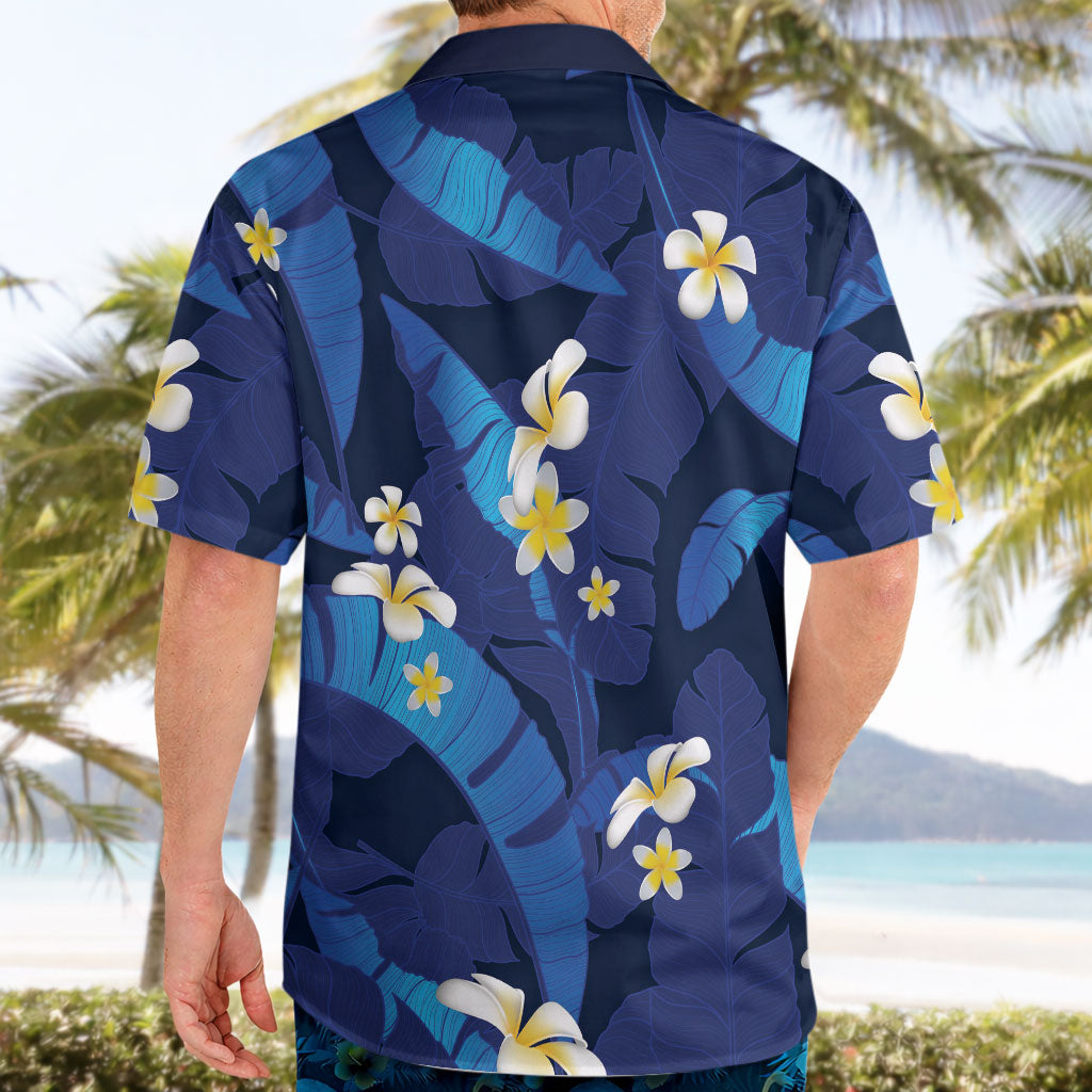 Teal Purple Banana Leaf Hawaii Hawaiian Shirt Lau Maia Plumeria Tropical Summer Vibes LT14 - Polynesian Pride