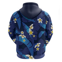 Teal Purple Banana Leaf Hawaii Hoodie Lau Maia Plumeria Tropical Summer Vibes LT14 - Polynesian Pride