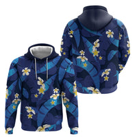 Teal Purple Banana Leaf Hawaii Hoodie Lau Maia Plumeria Tropical Summer Vibes LT14 - Polynesian Pride