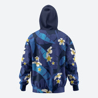 Teal Purple Banana Leaf Hawaii Hoodie Lau Maia Plumeria Tropical Summer Vibes LT14 - Polynesian Pride