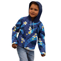 Teal Purple Banana Leaf Hawaii Kid Hoodie Lau Maia Plumeria Tropical Summer Vibes LT14 - Polynesian Pride