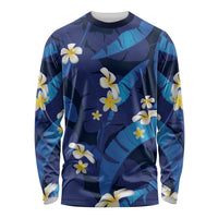 Teal Purple Banana Leaf Hawaii Long Sleeve Shirt Lau Maia Plumeria Tropical Summer Vibes LT14 Unisex Teal Purple - Polynesian Pride