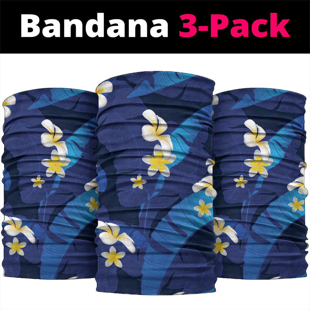 Teal Purple Banana Leaf Hawaii Neck Gaiter Lau Maia Plumeria Tropical Summer Vibes LT14 package One Size: 25*50cm Teal Purple - Polynesian Pride