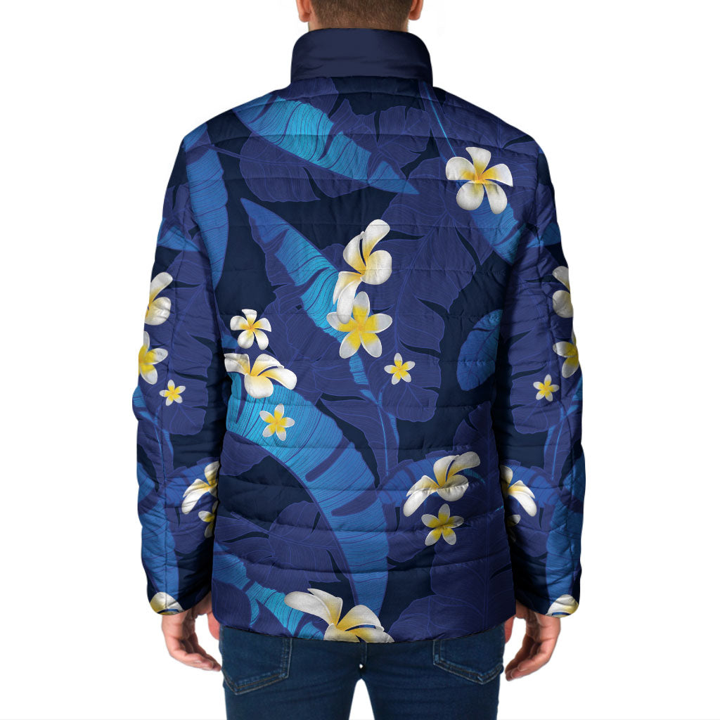 Teal Purple Banana Leaf Hawaii Padded Jacket Lau Maia Plumeria Tropical Summer Vibes LT14 - Polynesian Pride
