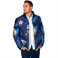 Teal Purple Banana Leaf Hawaii Padded Jacket Lau Maia Plumeria Tropical Summer Vibes LT14 - Polynesian Pride