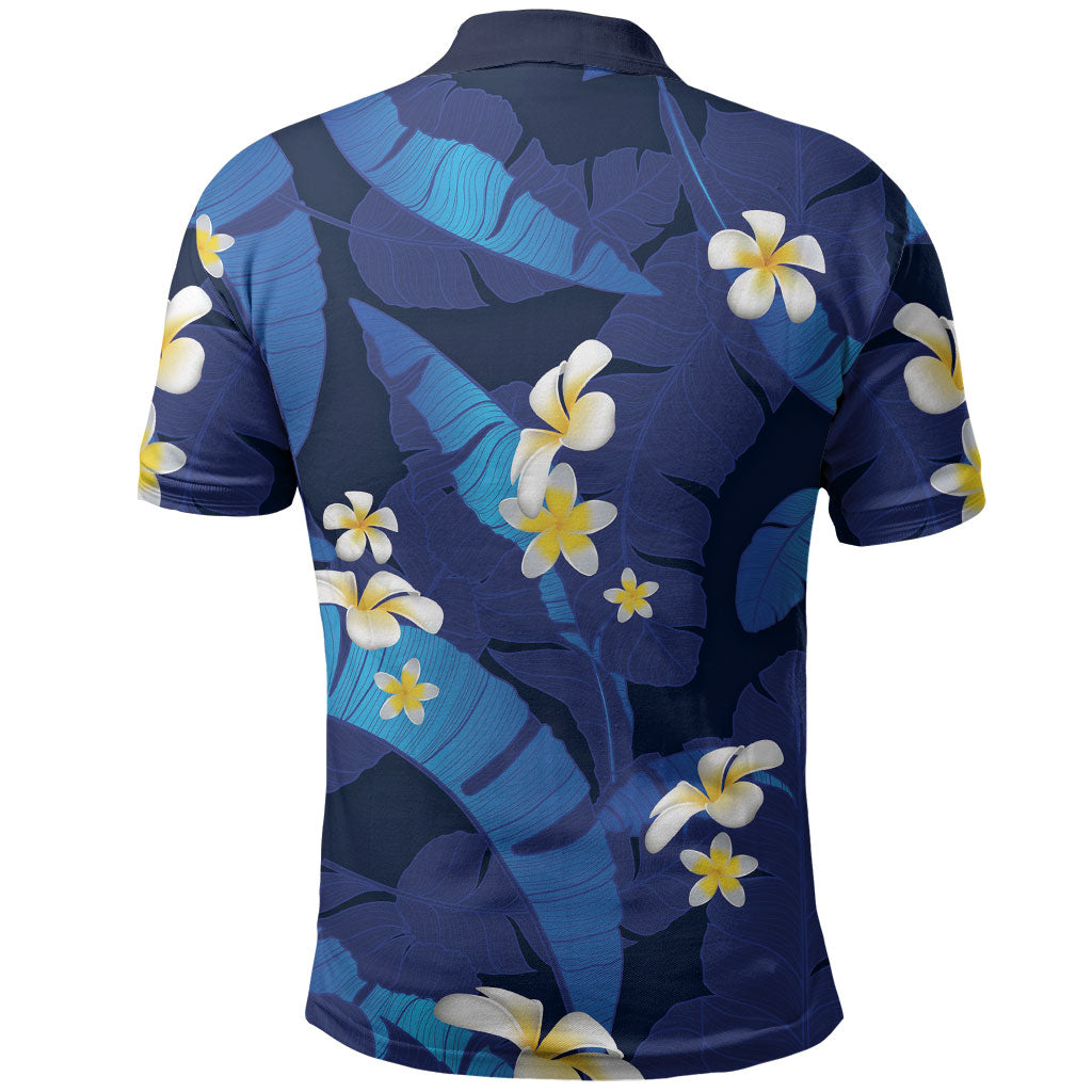 Teal Purple Banana Leaf Hawaii Polo Shirt Lau Maia Plumeria Tropical Summer Vibes LT14 - Polynesian Pride