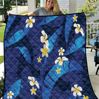 Teal Purple Banana Leaf Hawaii Quilt Lau Maia Plumeria Tropical Summer Vibes LT14 Teal Purple - Polynesian Pride