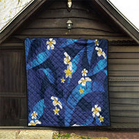 Teal Purple Banana Leaf Hawaii Quilt Lau Maia Plumeria Tropical Summer Vibes LT14 - Polynesian Pride
